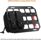 TACNEX Vehicle Rigid MOLLE Panel Car Seat Headrest Organizer EDC Pouch Tool Holster Bag Holder Auto Interior Accessories Tactical Gear Rack Truck Equipment Mount Plate Modular Storage Shelf