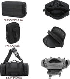 6 Pack Tactical Molle Car Seat Back Organizer - Tactical Vehicle Panel Organizer with 5 Detachable Molle Pouch,US Flag Patch