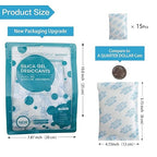 Silica Gel Packets – 50 Gram 25 Packs Desiccant Bags, Moisture Absorbers for Storage, Food Safe Desiccant Dehumidifier Packs 