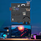 SHGJ&SOFT Peg Board Wall Organizer Panels, 22pcs - Includes 4 Black Pegboards & Accessories, Plastic Pegboard for Home，Office