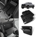 Muslogy Center Console Organizer Two-Layer & Hidden Box Magnet Opening Design Compatible with Ford Ranger 2024 2025 2026 & Raptor Accessories Secret Organizer Insert Tray Divider Storage Box