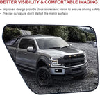Passenger Side Mirror Glass Compatible with Ford F150 2022 2023 Mirror - With Rear Holder，Blind Spot Detection, Power Heated