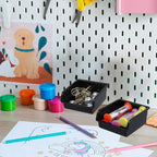20 Pack Pegboard Bins With Metal Hooks, Black Pegboard Storage Bins, Pegboard Containers For Peg Board Organizing Accessories