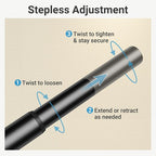 VIPEK Expandable Closet Rod with Hook Suitable for 15"-24" Wire Shelf Clothes Rack Adjustable Metal Heavy Duty Hanging Rod Ex