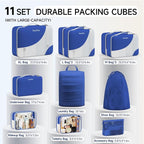 11 Set Packing Cubes for Travel, Gifts for Women Mom Kids, TSA Approved Bags for Makeup, Cosmetic, Toiletry, Suitcase Organiz