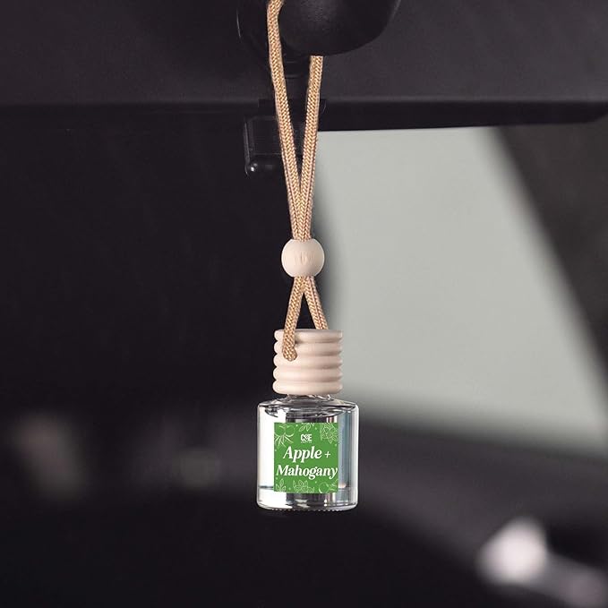 C&E Craft Co Hanging Car Air Freshener Diffuser 2 Pack, Long Lasting Fragrance Oil Car Freshener, Glass Bottle Auto Air Fresh