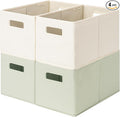 StorageWorks Fabric Storage Bins for Shelves, Closet Organizers and Storage Baskets, Collapsible Storage Bins with Cutout Han
