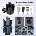 Cup Holder Phone Mount, 2 in 1 Universal Cup Holder Expander with Long Arm 360°Rotation Cup Phone Holder for Car Fits All 4-7
