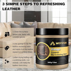 Leather Recoloring Balm, 12oz Large Size Leather Dye, Color Restorer, Scratch Repair, Furniture & Couch Restorer Kit, Repair 