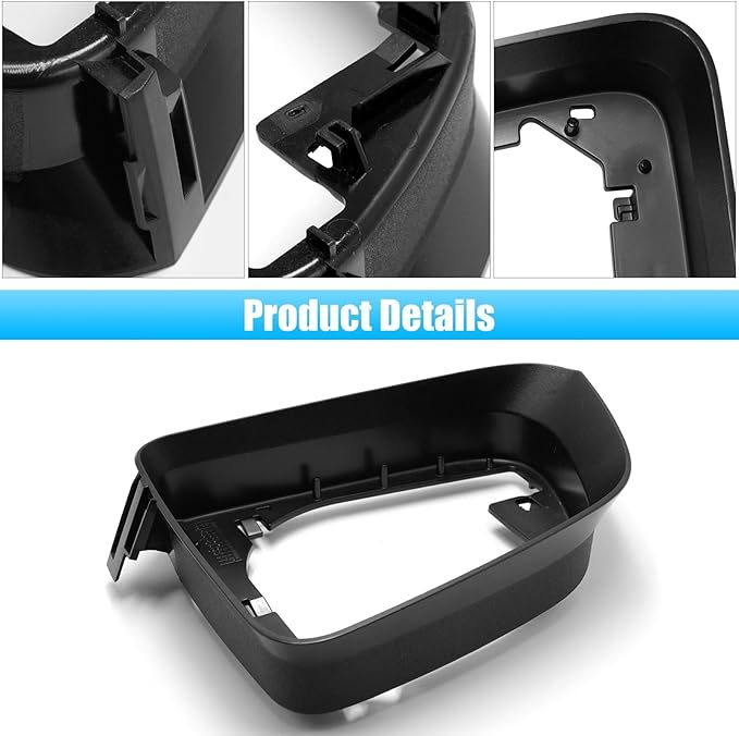 Jaronx Compatible with Tesla Model Y Side Mirror Cover Housing 2018-2025, Left Driver Side Door Wing Rearview Mirror Frame Cover Compatible with Tesla Model Y Accessories
