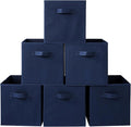 Stero Fabric Storage Bins 6 Pack Fun Colored Durable Storage Cubes with Fabric Handles Foldable Cube Baskets for Home, Kids R