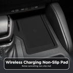 smabee Center Console Wireless Charging Protective Mat for 2024 2025 Toyota Land Cruiser Prado 250 J250 LC250 Accessories Silicone Non-Slip Pad Anti-Dust Liner Interior Black (Left-Hand Drive)
