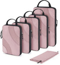 BAGSMART Compression Packing Cubes, 6 Set/4 Set/2 Set Travel Packing Cubes for Carry on Suitcases, Compression Suitcase Organ