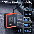Tire Inflator Portable Air Compressor -Upgraded Air Pump for Car Tires with Tire Pressure Gauge (Max 150 PSI), Auto Shut-Off Tire Pump with LED Light for Car Motor Bike Ball