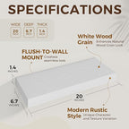 Dreamland 20 Inch Long Floating Shelves in White,6.7 Inch Deep Floating Shelf for Wall,Large Display & Storage Shelf, Wall Sh