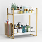 LEMIKKLE Bathroom Counter Organizer with Basket, Perfume,Makeup Organizers for Vanity,Storage Organizers for Bathroom, Kitche
