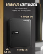 Uniclife 48 Position Key Cabinet with Combination Lock Resettable Black Digital Security Storage Box Steel Key Organizer with