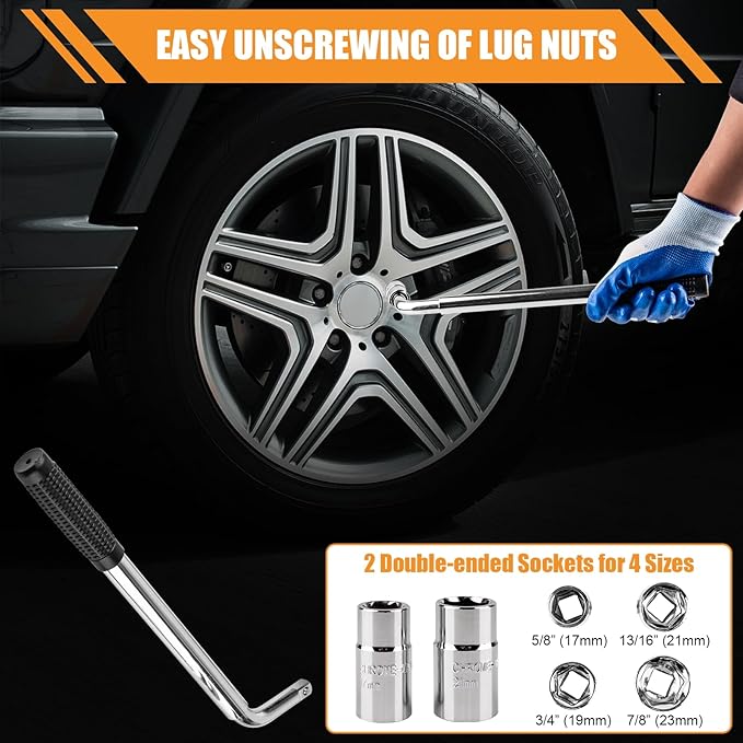 Portable Car Jack Kit, 2 Ton (4409 lbs) Scissor Jack for Car, Upgrade Emergency Spare Tire Changing Repair Kit, Scissor Jack 