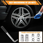 Portable Car Jack Kit, 2 Ton (4409 lbs) Scissor Jack for Car, Upgrade Emergency Spare Tire Changing Repair Kit, Scissor Jack 