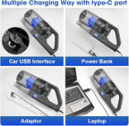 Viewsun Car Cleaning Kit, Car Interior Detailing Kit with High Power Handheld Vacuum Cordless Rechargeable, Detailing Brush S