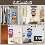 Fikoksol Hat Organizer for Baseball Caps, 2-Pack Beige White Metal Hat Rack for Wall Door, Adhesive/Wall Mounted Hat Storage 