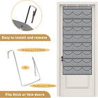 BiCINE Hat Rack for Baseball Caps, 24 Pocket Over The Door Hat Organizer Storage, Hat Holder for Door with 3 Hooks, Grey - 1 