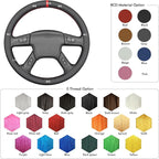 MEWANT Steering Wheel Cover for Chevy Silverado 1500/2500 / 3500 2003-2006 / Silverado 1500 2500HD 3500 Classic/Trailblazer Hand-Stitched Microfiber Leather Steering Wheel Wrap