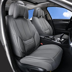 Coverado Universal Seat Covers Front, 2-Pack Waterproof Seat Covers for Cars, Universal Nappa Leather Car Seat Covers with He