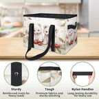Reusable Grocery Bags Heavy Duty Shopping Bags Foldable Large Tote Bags with Long Handles & Hard Bottom