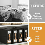 8 Pack Bed Sheets Organizers And Storage,Sheets Set Folder Keeper with Handle,Foldable Bedding Storage Box For Linen Closet,D
