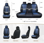 Coverado Car Seat Covers Front, Seat Covers for Cars, Waterproof 2-Pack Car Seat Cushions, Leather Carseat Seat Protectors, U