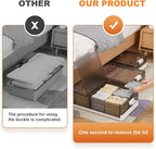 2 Pack Under Bed Storage Containers With Wheels,StackableFoldable Under Bed Storage Containers With Lids for Clothes Shoes Bl