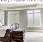 HIDBEA Frosted Window Privacy Film Heat Control UV Blocking, Static Cling Non-Adhesive Reusable Door coverings for Bathroom Home Office (Frosted 29.5 Inch x 13.1 Feet)