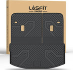 LASFIT Cargo Mat and Backrest Mat for Mazda CX-90 / CX 90 PHEV 2024 2025 2026 7&8 Seats(Not for 6 Seats) TPE Custom Fit All Weather Trunk Liner Waterproof CX90/CX90 PHEV Cargo Tray Accessories, Black