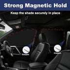 XCBYT Car Window Shades for Side Windows, 4 Pack Universal Sun Shades with Reflective Silver & Black Privacy Layer, UV Heat Blocker Car Curtains for Camping, Travel & Privacy (Silver)
