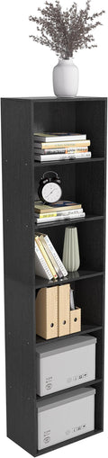 Wooden 6 Cube Storage Organizer, Vintage Brown 6 Cube Storage Shelf, 6 Tier Closet Organizers Storage Cubes Display Cubby for