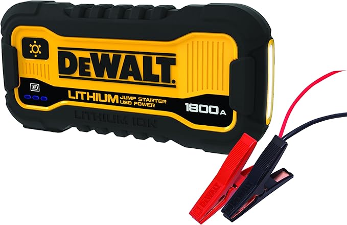 DeWalt DXAELJ18C 1800 Peak Amp Li-Ion Jump Starter with USB Power, Carrying Case