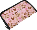 Car Tissue Holder Car Visor Organizer Tissue Box Holder for Car Sun Visor Organizer with Car Vehicle Accessories Essentials Interior for Women Men Six Seven Leopard Hearts Pink