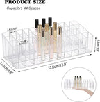 ELLDOO Rollerball Perfume Organizer, 44 Spaces Clear Acrylic Perfume Storage Holder Beauty Scent Holder, Essential Oil Storag