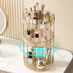 360° Rotating Makeup Organizer, Large-Capacity Skincare Make Up Storage 3 Tier Perfume Organizers Cosmetic Dresser Organizer 