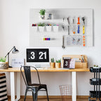 G.CORE Peg Board Organizer 21 Pack, Pegboard Accessories with Baskets Cups Hooks - 1/8" & 1/4" Peg Board Wall Tool Organizers