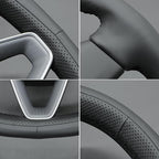 MEWANT DIY Stitching 3D Style Steering Wheel Cover Wrap for Tesla Model 3 Highland 2023-2025/Model Y 2025 Highland for Tesla Model 3/Model Y Accessories(3D Style)