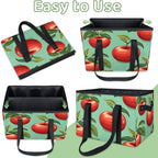Reusable Grocery Bags Heavy Duty Shopping Bags Foldable Large Tote Bags with Long Handles & Hard Bottom