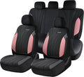 Coverado Seat Covers 5 Seats, Luxury Car Seat Covers Full Set, Automotive Car Protectors, Pink Driver Seat Covers, Car Access