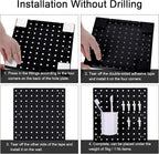 Jetec Pegboard Wall Organizer Kits with 4 Pack Peg Board Organizer Accessories Storage Shelve Hooks Pegboard Combination Kits