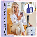Dunzy 30 Pieces Leather Luggage Tag Women Identifiers Travel Suitcase Tags for Luggage Travel Backpack Bag Wedding Favors Wom