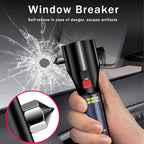 All-in-1 Car Safety Hammer, Multi-Function Emergency Escape Hammer with Window Breaker and Seatbelt Cutter, Mobile Power, LED