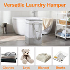 FairyHaus Laundry Basket 78L, 2Pack Laundry Hamper with Easy Carry Handles, Collapsible Laundry Baskets Hampers for Bathroom 