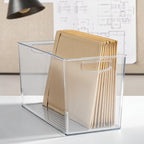 iDesign Plastic Storage Bin with Handles for Household Storage - Set of 4 - Clear - Made in USA
