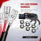 Nilight 16AWG LED Light Bar Wiring Harness Kit 12V On/Off 3 Gang LED Pod Lights Rocker Switch Panel Power Relay Fuse 5Pin Toggle for Cars Boat ATV Trucks-6 Leads